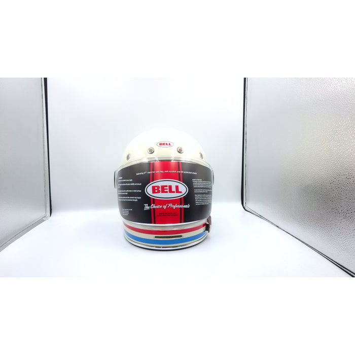 Bell Powersports Bullitt Stripes Gloss Pearl White/Oxblood/Blue Small - Open Box (Without Box)
