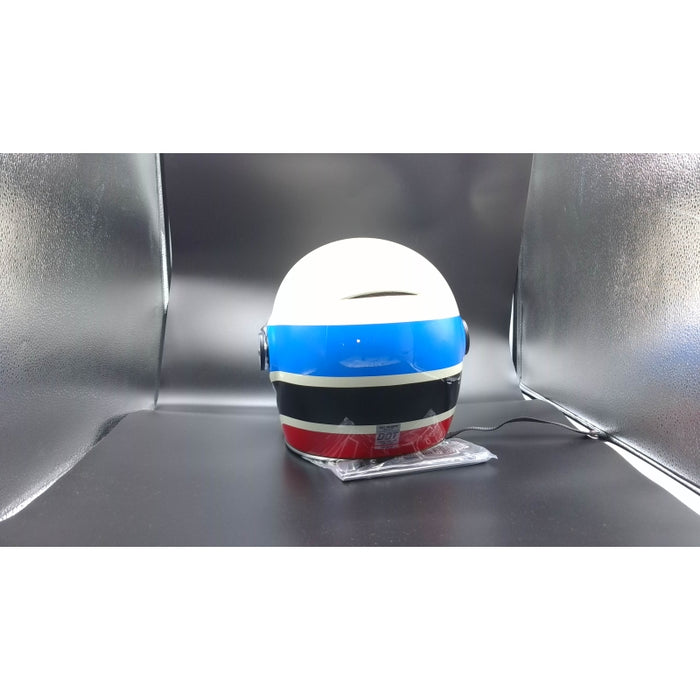Bell Powersports Bullitt Speedway Gloss Vintage White/Blue Small - Open Box (Without Box)