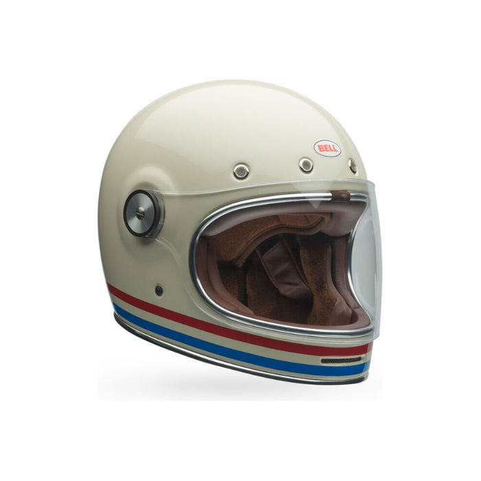 Bell Powersports Bullitt Stripes Gloss Pearl White/Oxblood/Blue Small - Open Box (Without Box)