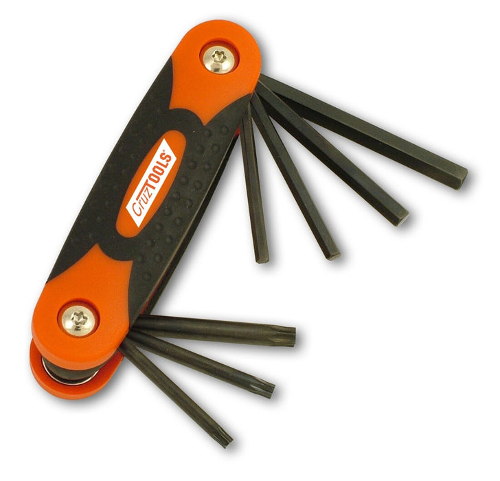CRUZ TOOLS Folding Hex/Torx Key Set Motorcycle Tools