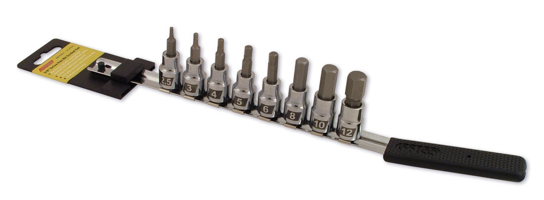 CRUZ TOOLS Socket Bit Set 8Pc Hex Metric Motorcycle Tools