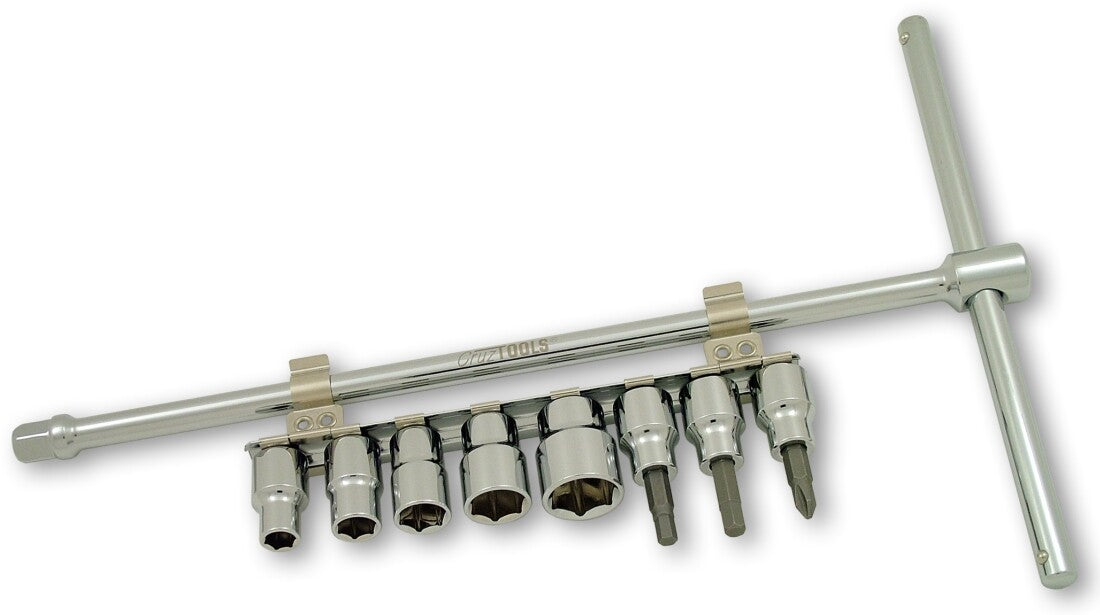 CRUZ Sliding T-Driver W/ Socket Set Motorcycle Tools