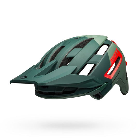 Bell Bike Super Air R Spherical Bicycle Helmets Matte/Gloss Green/Infrared Small