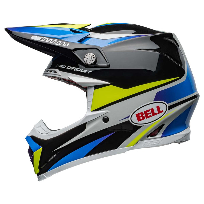 Bell Moto Moto-9S Flex Gloss Pro Circuit 24 Black/Blue Medium