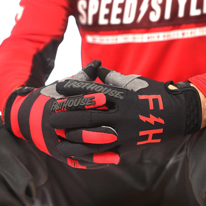 Fasthouse Speed Style Akin Glove Black/Red  Small