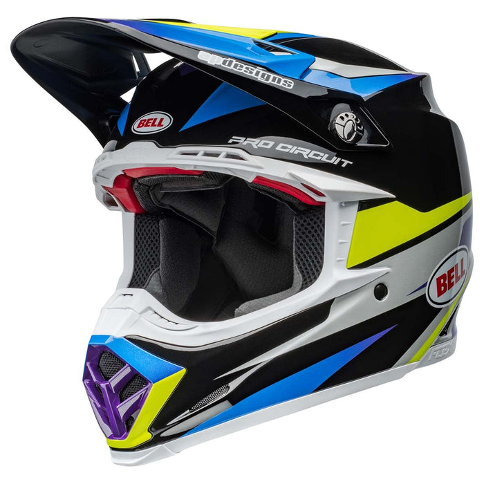 Bell Moto Moto-9S Flex Gloss Pro Circuit 24 Black/Blue Medium