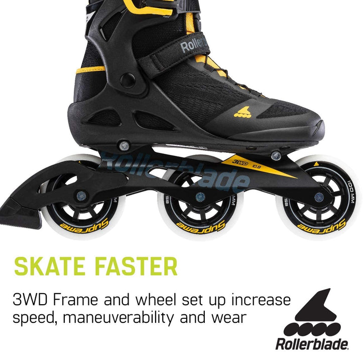 Rollerblade Macroblade 100 3Wd Black/Saffron Yellow 8.5