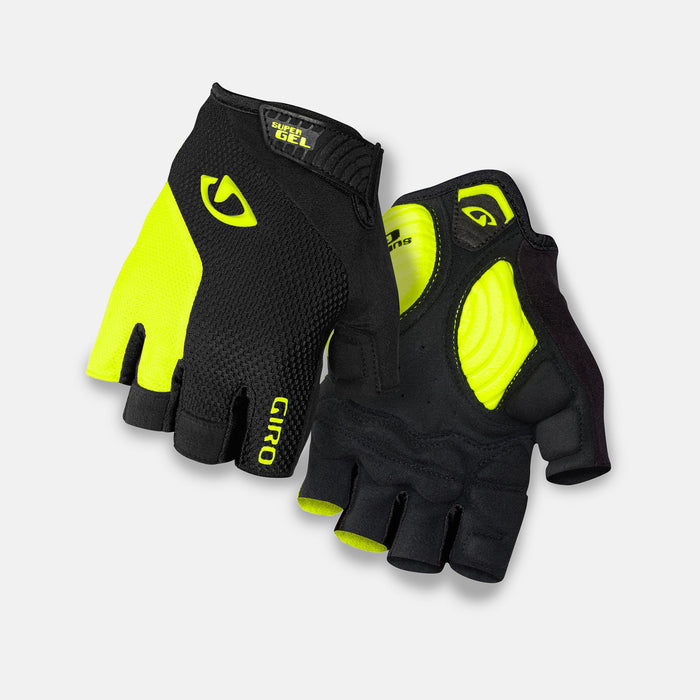 Giro Strade Dure Supergel Bicycle Gloves Black/Highlight Yellow Medium