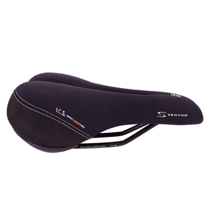 Serfas Dual Density w/Cutout Lycra Saddle Womens Black 272mm / 185mm