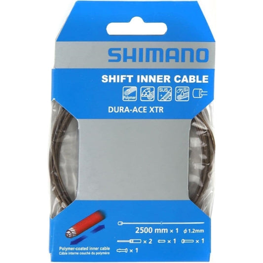 SHIMANO POLYMER COATED SHIFT INNER CABLE 1.2MM X 2100MM