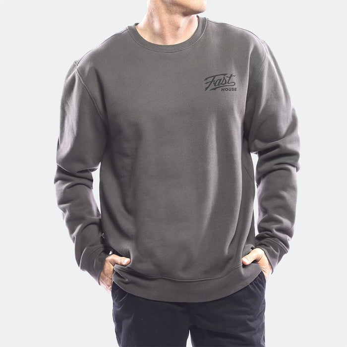 Fasthouse Carrera Crew Neck Pullover Charcoal Medium