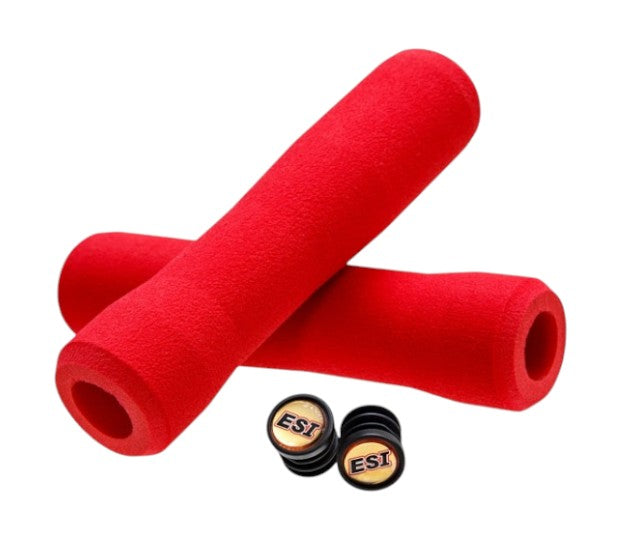 ESI FIT XC Grips - Bicycle Grips for Mountain and Cross-Country Riding, Silicone Bicycle Grips