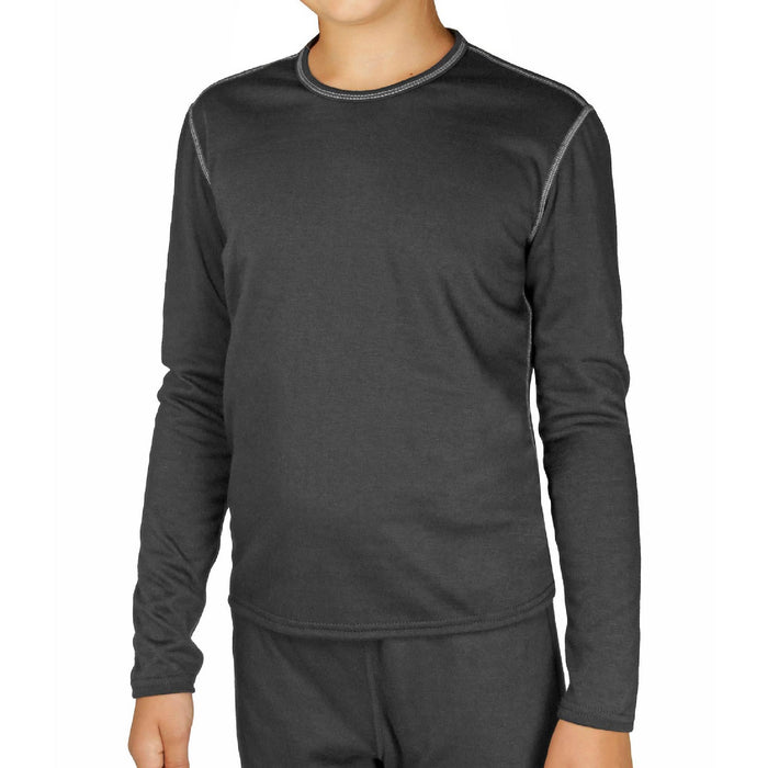 Hot Chillys Bi-Ply Crewneck Youth Black X-Small