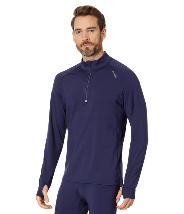 Hot Chillys Micro-Elite Chamois Zone Zip-T Mens Navy/Navy X-Large