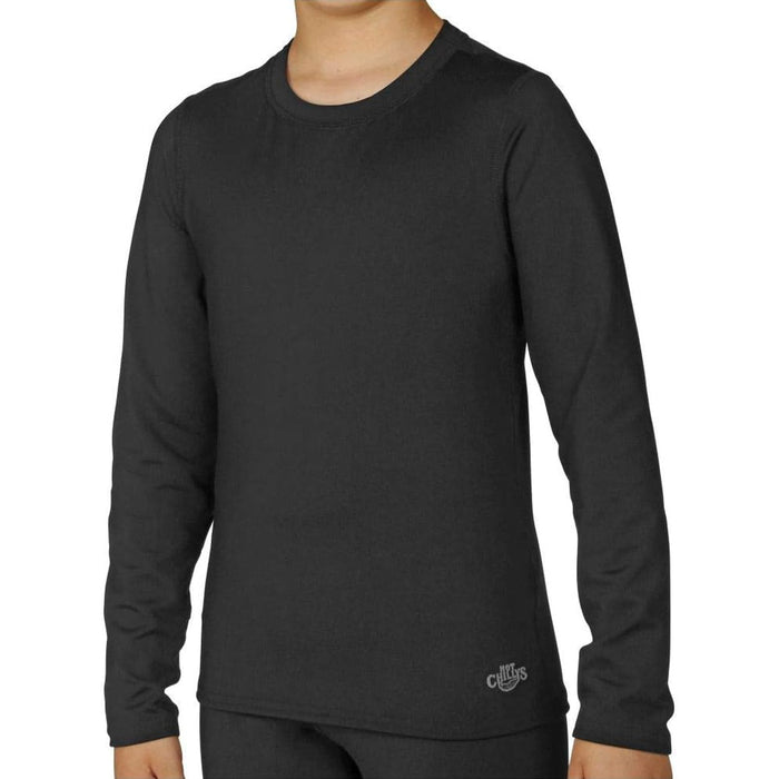 Hot Chillys Micro-Elite Chamois Crew Youth Black X-Large