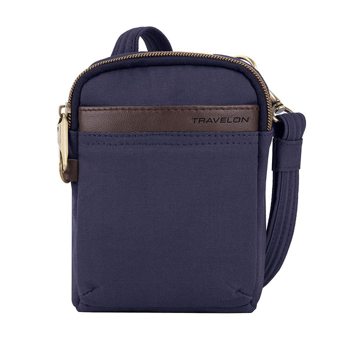 Travelon Anti-Theft Courier Mini Crossbody Cross Body Bag Navy