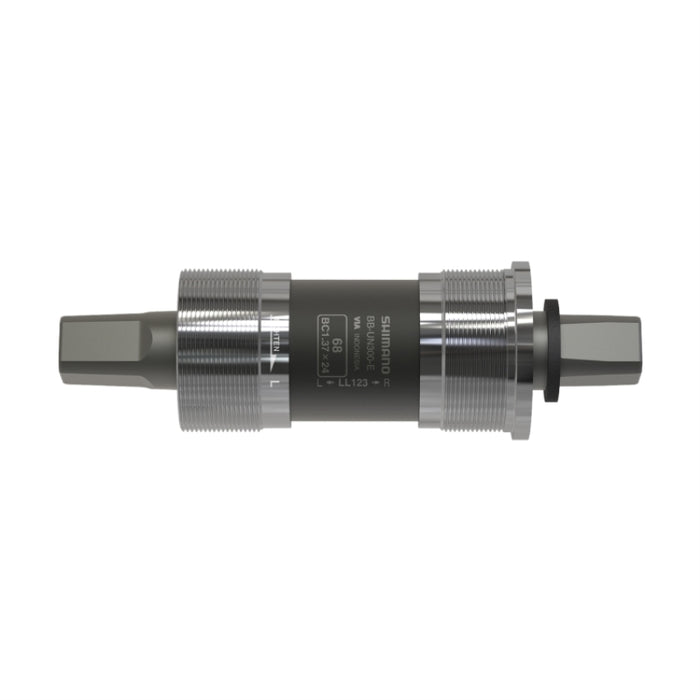 SHIMANO MTB DOUBLE BOTTOM BRACKET, BB-UN300, SPINDLE: SQUARE TYPE, SHELL: BSA 73MM, SPINDLE: 122.5MM (LL123), W/O FIXING BOLT