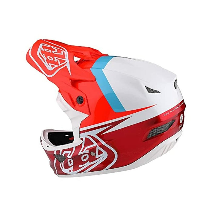 Troy Lee Designs D3 Fiberlite Helmet No Mips Slant Red Large