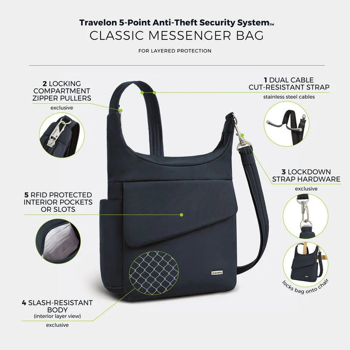 Travelon Anti-Theft Messenger Lifestyle Crossbody & Totes