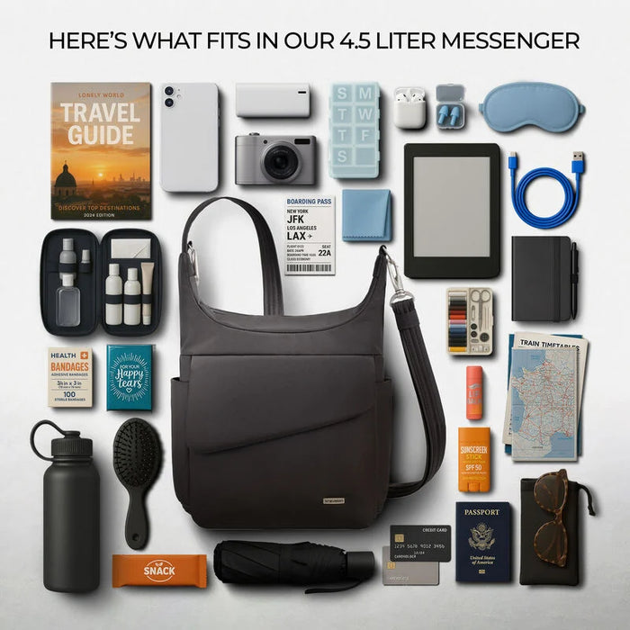 Travelon Anti-Theft Messenger Lifestyle Crossbody & Totes