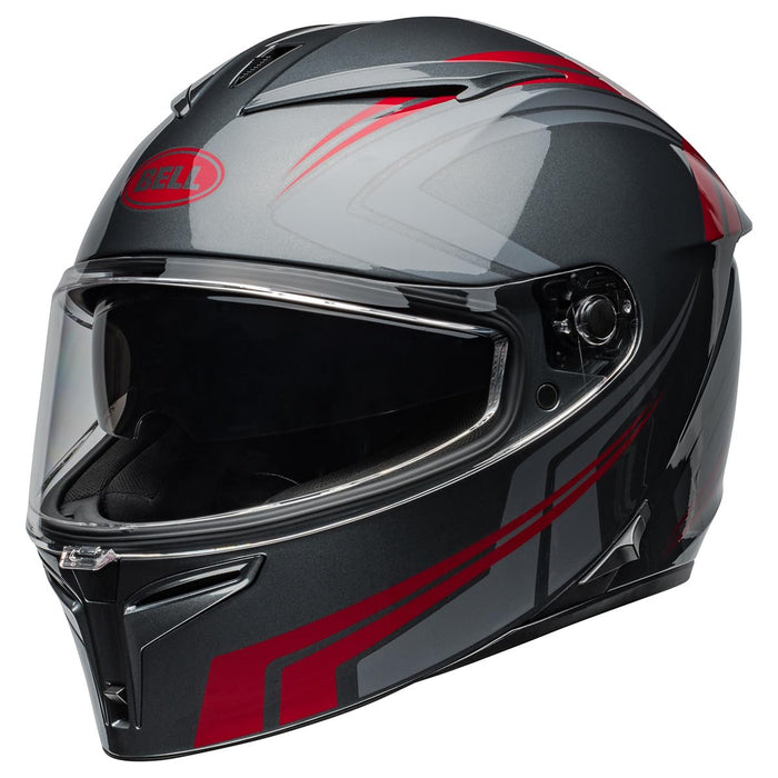 Bell Moto Lithium Gray/Candy Red Jetstream 2X-Large