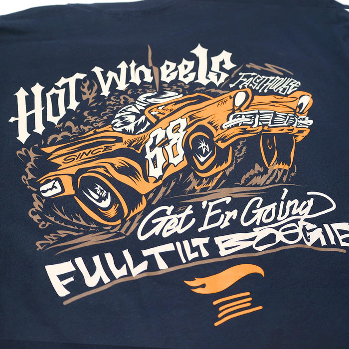 Fasthouse Hot Wheels Full Tilt Midweight SS Tee Navy Medium