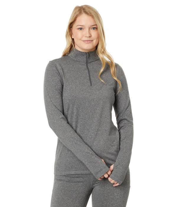 Hot Chillys Womicro-Elite Chamois Zip-T Womens Granite X-Large