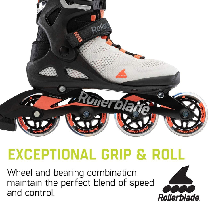 Rollerblade Macroblade 80 Womens Glacier Grey/Coral 8