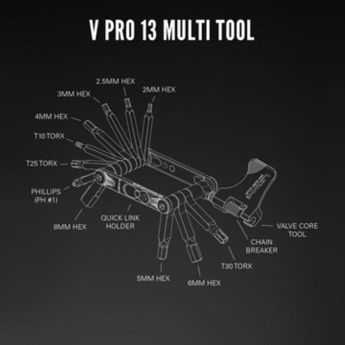 Lezyne V Pro 13 Multi-Tools Number Of Tools: 13 Black