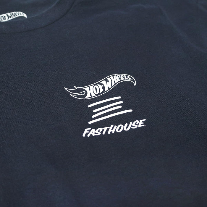 Fasthouse Hot Wheels Full Tilt Midweight SS Tee Navy Medium