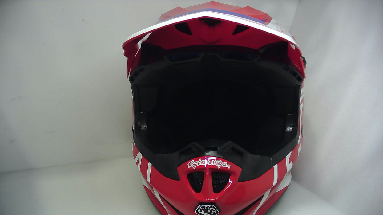 Troy Lee Designs Gp Helmet Overload No Mips Red/White Medium - Open Box (Without Box)