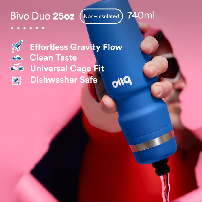 Bivo Duo 25oz Non-Insulated Bottle Ruby Red