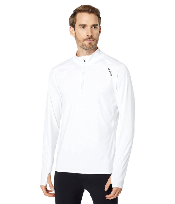 Hot Chillys Micro-Elite Chamois Zone Zip-T Mens White/White Medium