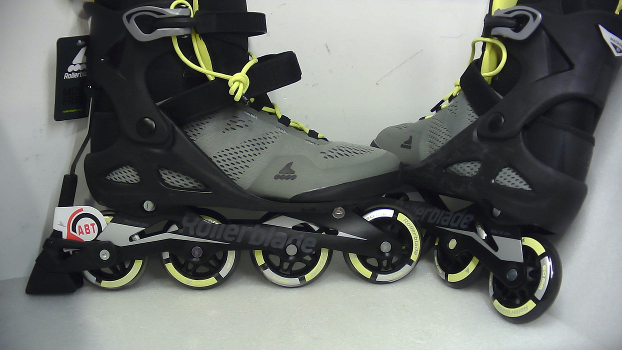 Rollerblade Macroblade 80 Abt Silver/ Neon Yellow 10.5 - Open Box (Without Box)