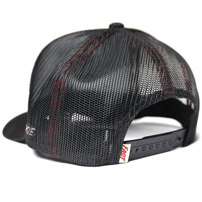 Fasthouse Hot Wheels Striper Trucker Hat Black/Black One Size