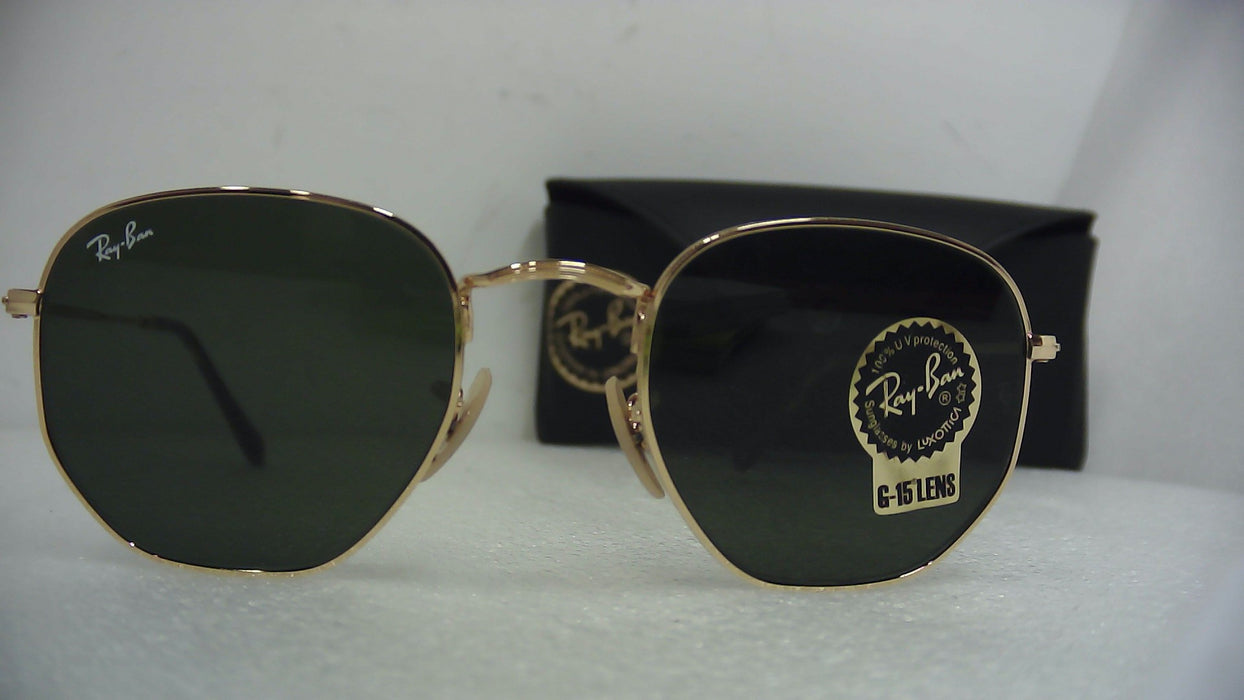 Rayban Hexagonal Flat - Arista/G-15 Green - 51Mm - Open Box (Without Box)