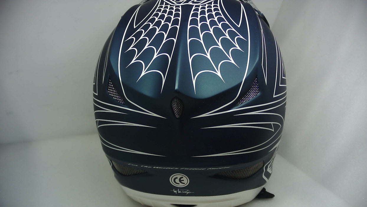 Troy Lee Designs D3 Fiberlite Helmet Blue 2X-Large - Open Box (Without Box)