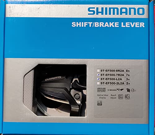 SHIMANO SHIFT/BRAKE LEVER SET, ST-EF500-2A, 3X7 SPEED, EZ-FIRE PLUS, 2F-ALLOY, FOR V-BRAKE, BLACK