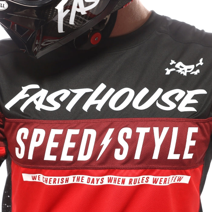 Fasthouse Grindhouse Akin Jersey Red/Black  Medium