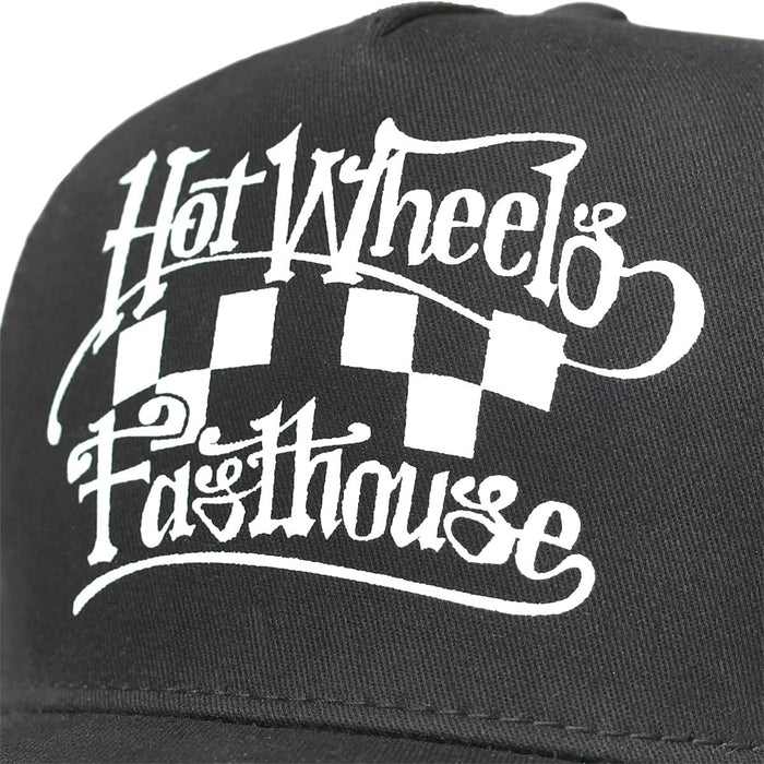 Fasthouse Hot Wheels Striper Trucker Hat Black/Black One Size