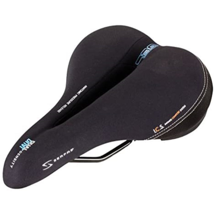 Serfas Dual Density w/Cutout Lycra Saddle Womens Black 272mm / 185mm