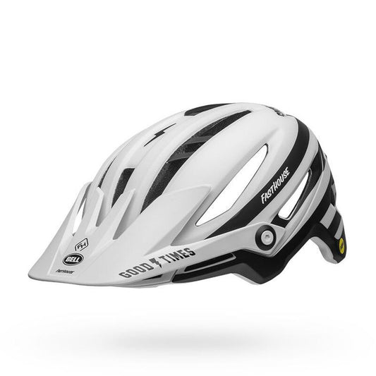 Bell Bike Sixer MIPS Bicycle Helmets Fasthouse Stripes Matte White/Black Large