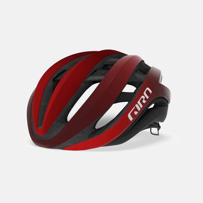 Giro Aether Spherical Bicycle Helmets Matte Bright Red/Dark Red Fade Large