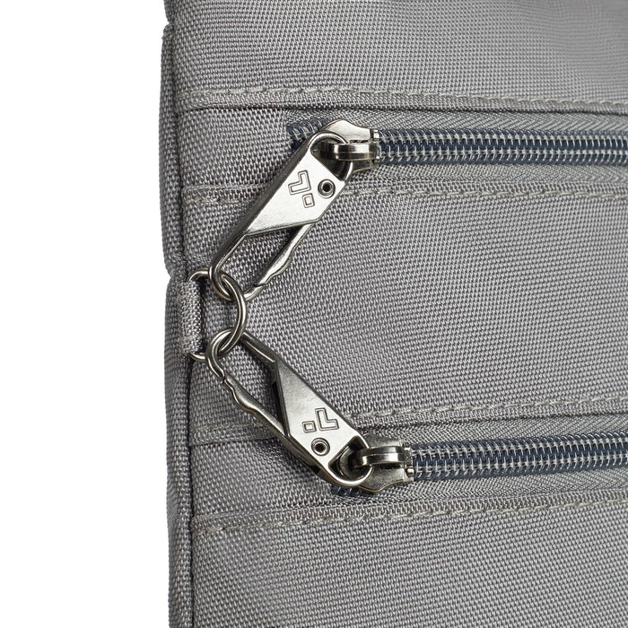 Travelon AT Cls Slim Dbl Zip Xbody Gray