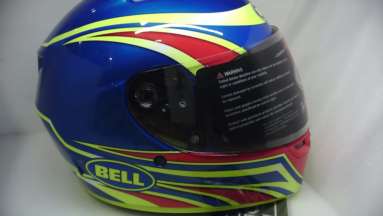 Bell Moto Qualifier Conduit Gloss Retina/Blue Medium - Open Box (Without Box)