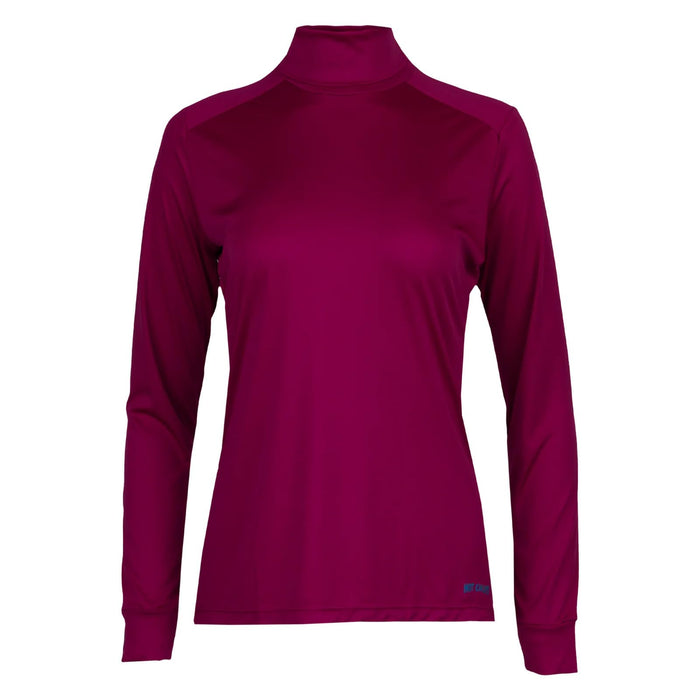 Hot Chillys Wopeach Skins Solid T-Neck Womens Festival Fuchsia Small