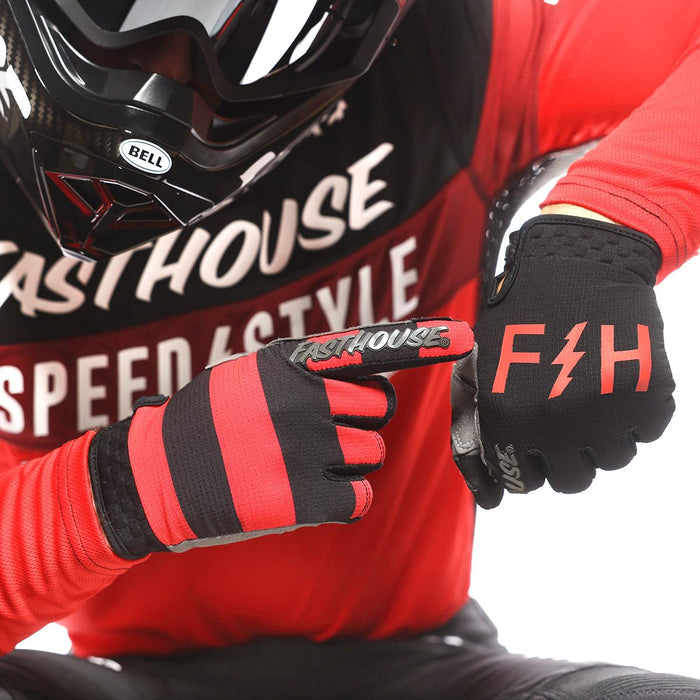 Fasthouse Speed Style Akin Glove Black/Red  Large