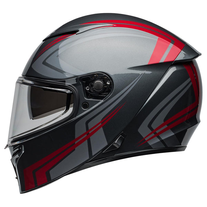 Bell Moto Lithium Gray/Candy Red Jetstream 2X-Large