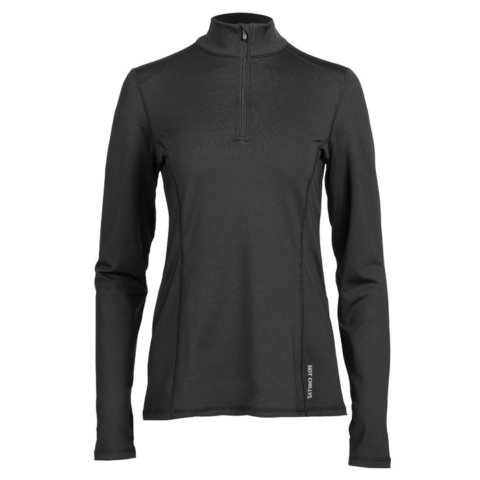 Hot Chillys Womicro-Elite Chamois Zip-T Womens Black X-Small