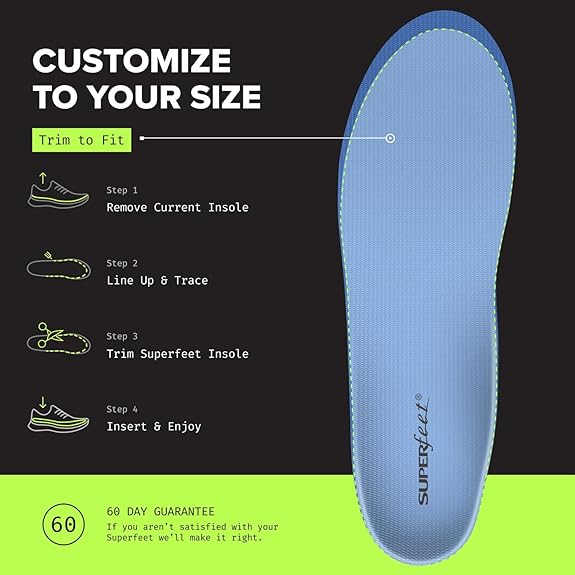 Superfeet Blue Foot Bed Insole Bicycle Shoe Accessories